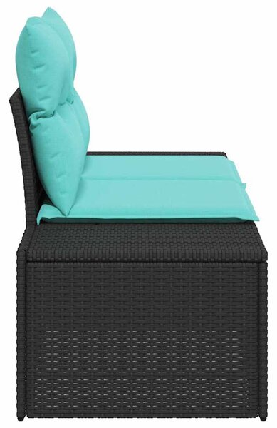 Kerti kanapé párnával 184 x 62 x 69 cm polirattan
