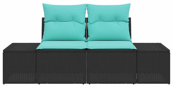 Kerti kanapé párnával 184 x 62 x 69 cm polirattan