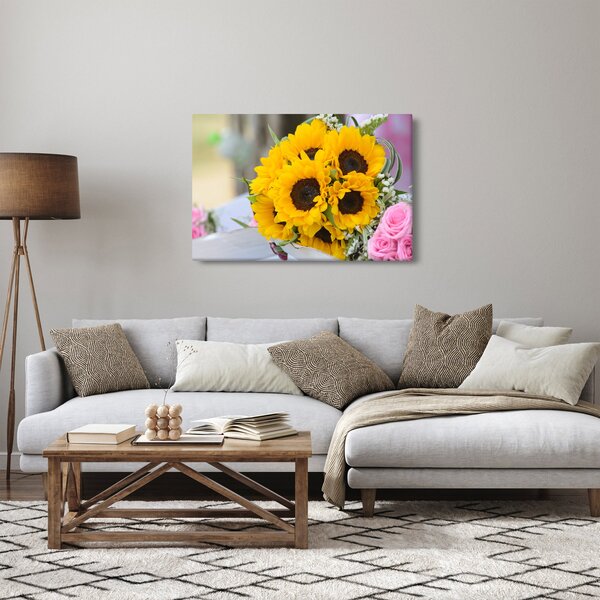 Napraforgós esküvői csokor képe (90x60 cm)