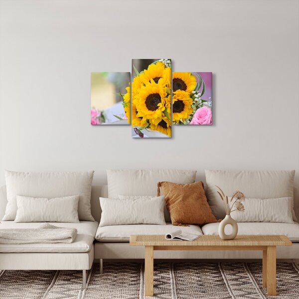 Napraforgós esküvői csokor képe (90x60 cm)
