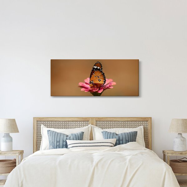 Pillangó képe a virágon (120x50 cm)