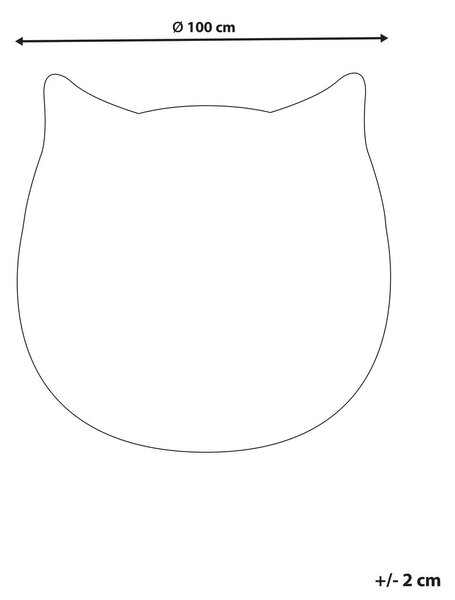 Gyerekszoba szőnyeg KITTY Szürke ø 100 cm