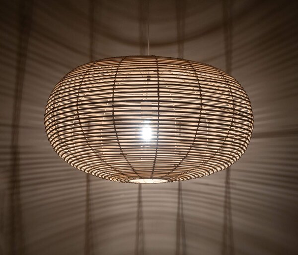 Rattan egyágú függesztett lámpa