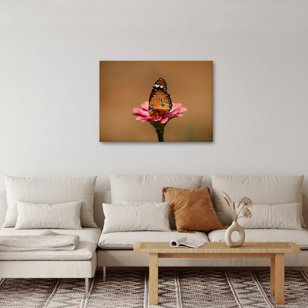 Pillangó képe a virágon (70x50 cm)