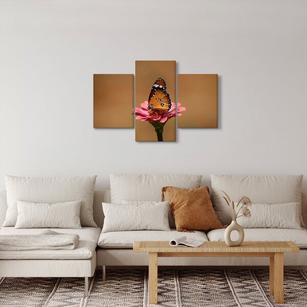 Pillangó képe a virágon (90x60 cm)