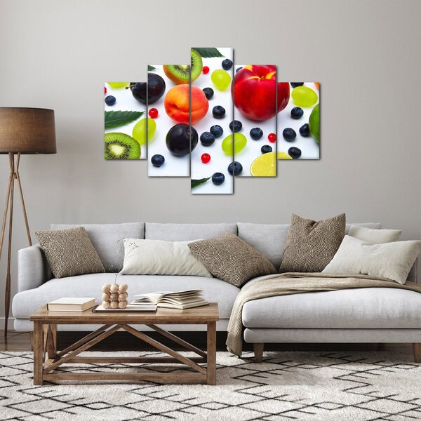 Vízcseppekkel ellátott gyümölcs képe (150x105 cm)
