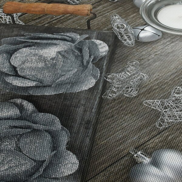 Kép - ezüst karácsonyi dekoráció (120x50 cm)