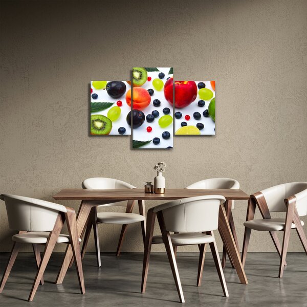Vízcseppekkel ellátott gyümölcs képe (90x60 cm)