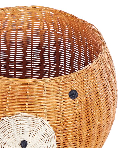 Gyerekkosár Plüssmackó HIMBA Rattan Természetes