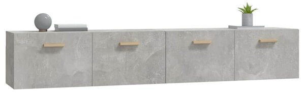 2 db betonszürke szerelt fa faliszekrény 100 x 36,5 x 35 cm