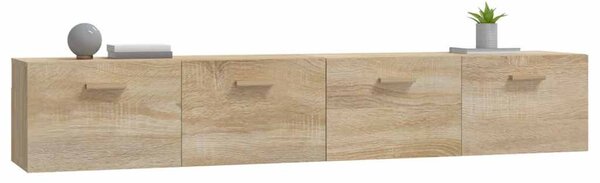 2 db sonoma tölgy színű szerelt fa faliszekrény 100x36,5x35 cm