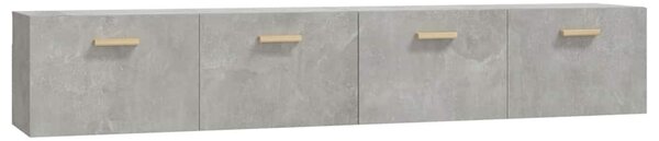 2 db betonszürke szerelt fa faliszekrény 100 x 36,5 x 35 cm