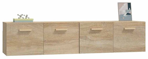 2 db sonoma tölgy színű szerelt fa faliszekrény 80x35x36,5 cm