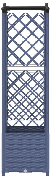 Magasított Ágy Trellis-szel és Tetővel Szürke 122 x 40 x 138 cm