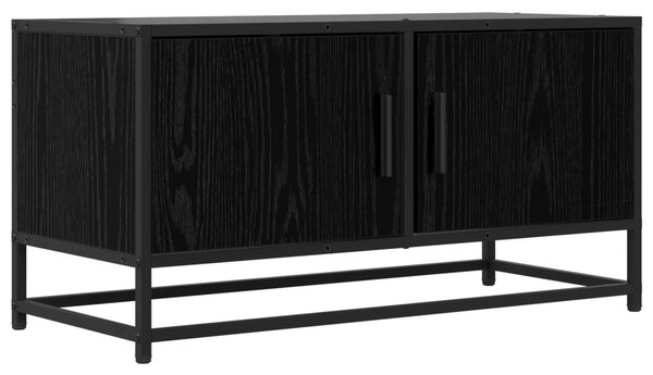 TV szekrény 80 x 34,5 x 40 cm Fekete Tölgy Szerelt Fa