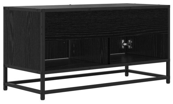 TV szekrény 80 x 34,5 x 40 cm Fekete Tölgy Szerelt Fa