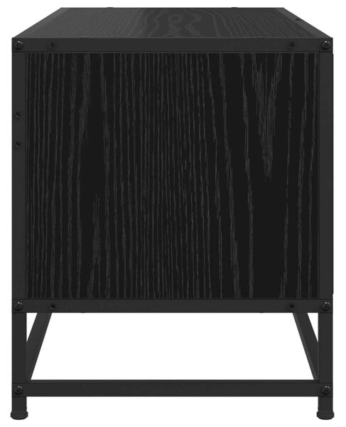 TV szekrény 80 x 34,5 x 40 cm Fekete Tölgy Szerelt Fa