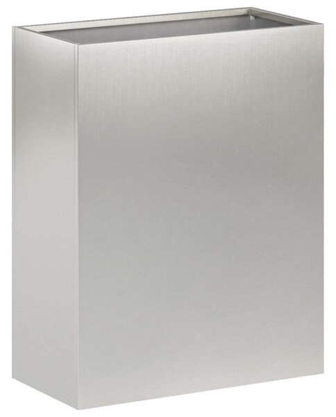 Kerti cserép 2 db Ezüst 40 x 20 x 40 cm Rozsdamentes Acél