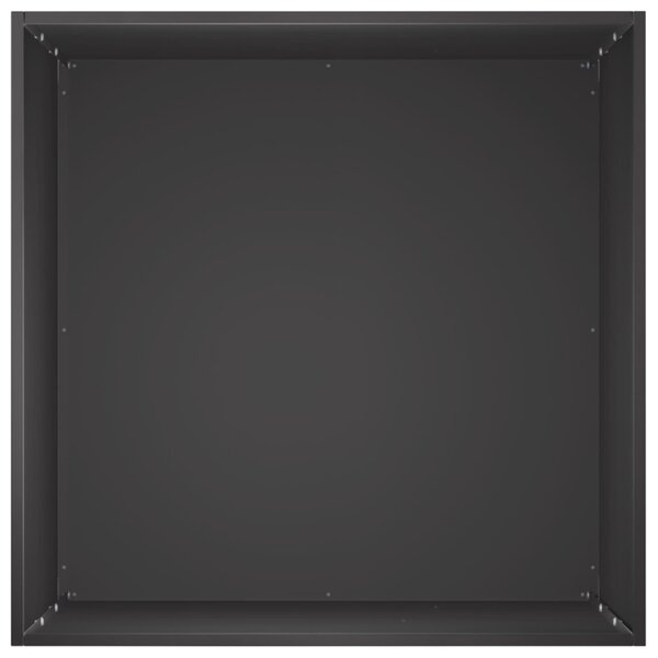Kerti cserép 2 db Fekete 40 x 40 x 75 cm Hidegen hengerelt acél
