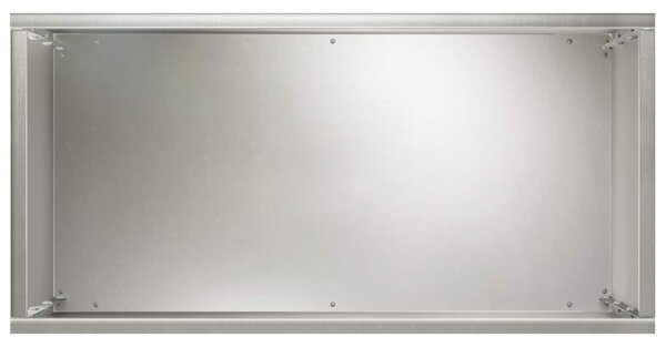 Kerti cserép 2 db Ezüst 40 x 20 x 40 cm Rozsdamentes Acél