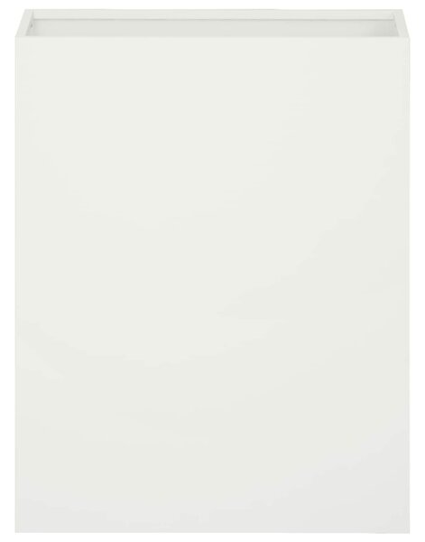 Kerti cserép 2 db Fehér 40 x 20 x 40 cm Hidegen hengerelt acél