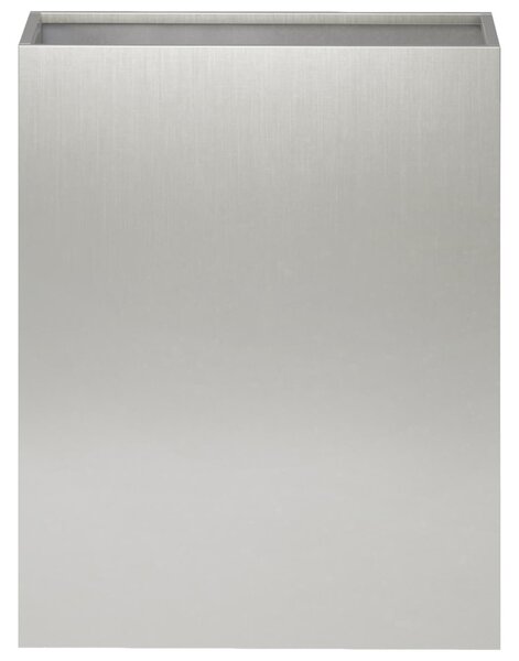 Kerti cserép 2 db Ezüst 40 x 20 x 40 cm Rozsdamentes Acél