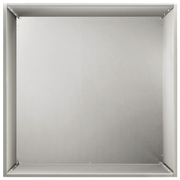 Kerti cserép 2 db Ezüst 40 x 40 x 75 cm Rozsdamentes Acél