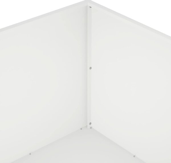 Kerti cserép 2 db Fehér 60 x 60 x 40 cm Hidegen hengerelt acél