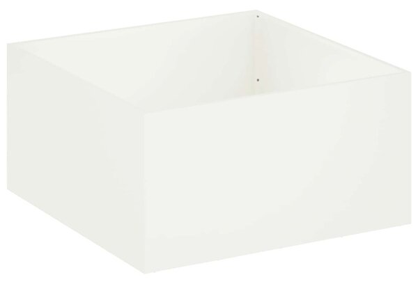 Kerti cserép 2 db Fehér 60 x 60 x 40 cm Hidegen hengerelt acél