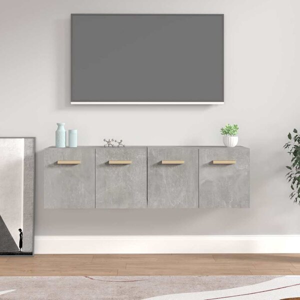 2 db betonszürke szerelt fa faliszekrény 60x36,5x35 cm