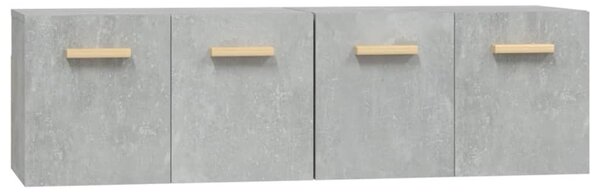 2 db betonszürke szerelt fa faliszekrény 60x36,5x35 cm