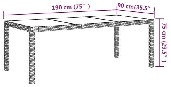 7 részes szürke polyrattan kültéri étkezőgarnitúra párnákkal