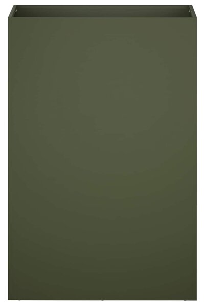 Kerti cserép Olajzöld 40 x 30 x 75 cm Hidegen hengerelt acél