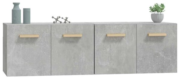 2 db betonszürke szerelt fa faliszekrény 60x36,5x35 cm