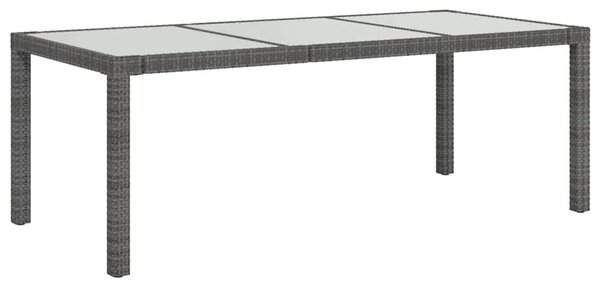 7 részes szürke polyrattan kültéri étkezőgarnitúra párnákkal