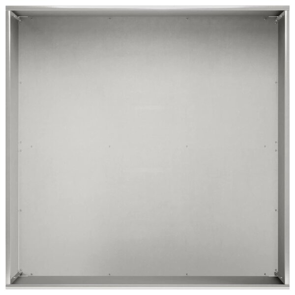 Kerti cserép 2 db Ezüst 60 x 60 x 30 cm Rozsdamentes Acél