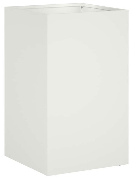 Kerti cserép 2 db Fehér 30 x 30 x 40 cm Hidegen hengerelt acél