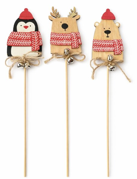 Karácsonyi beszúrható dekoráció WINTER FRIENDS - különböző változatok