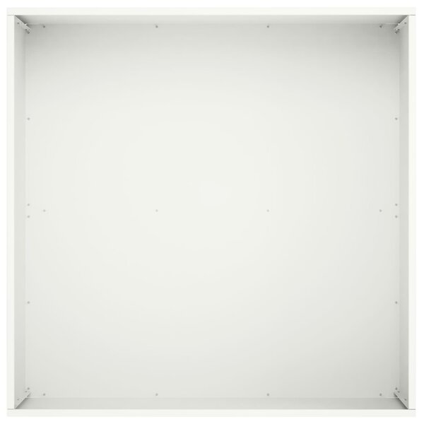 Kerti cserép 2 db Fehér 40 x 40 x 30 cm Hidegen hengerelt acél
