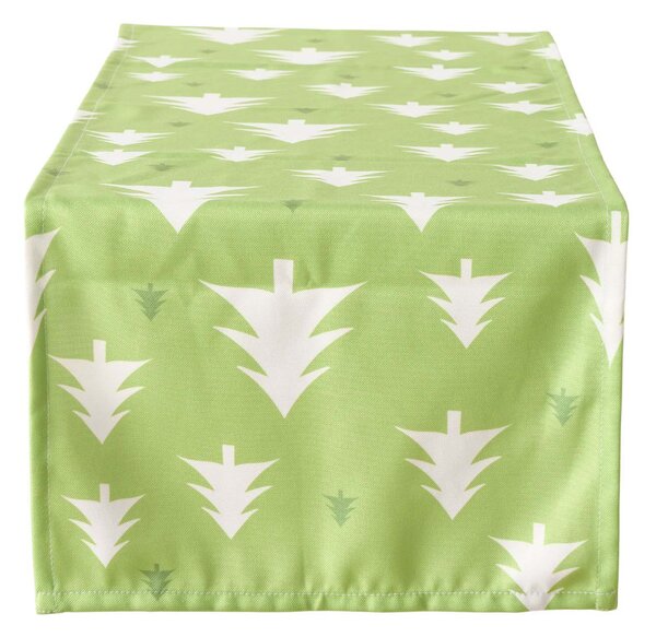 Textil asztali futó SCANDI TREES 40x140 cm, zöld