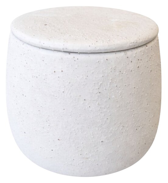 Kétrészes kerámia csésze és edény készlet NEST 10 cm, fehér