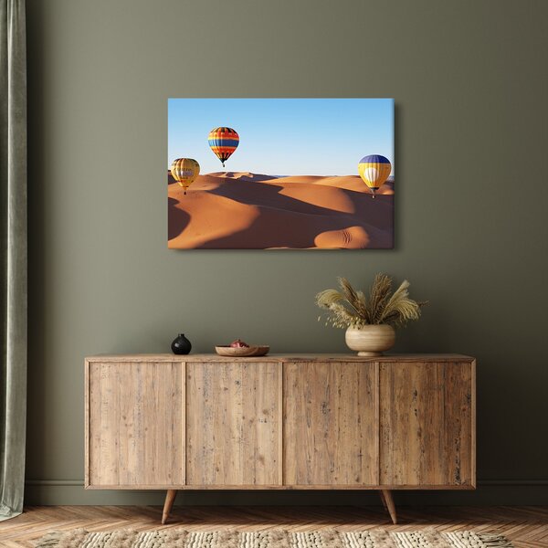 Kép - Repülő léggömbök a pusztában (90x60 cm)