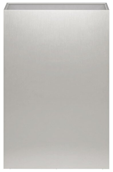 Kerti cserép 2 db Ezüst 40 x 30 x 75 cm Rozsdamentes Acél
