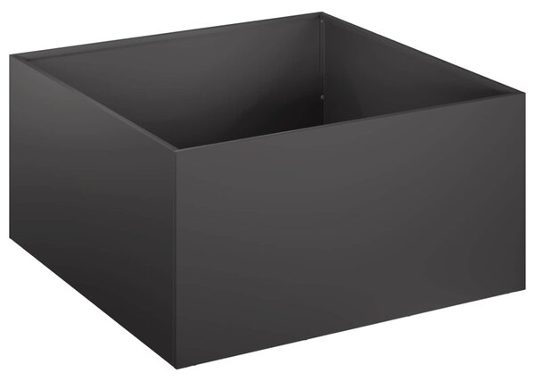 Kerti cserép 2 db Fekete 40 x 40 x 30 cm Hidegen hengerelt acél