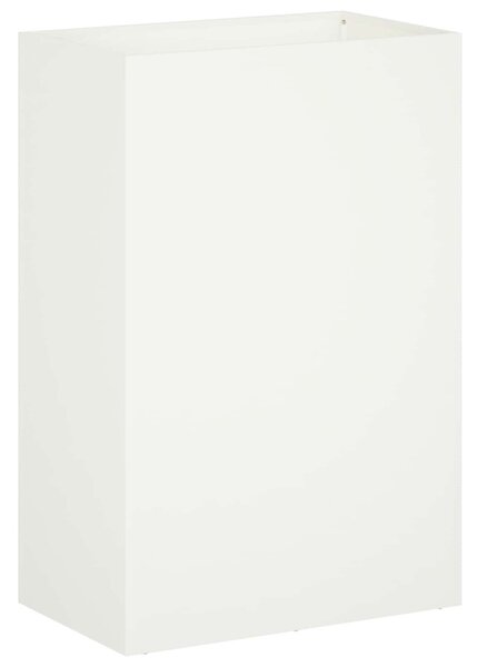 Kerti cserép Fehér 40 x 30 x 75 cm Hidegen hengerelt acél