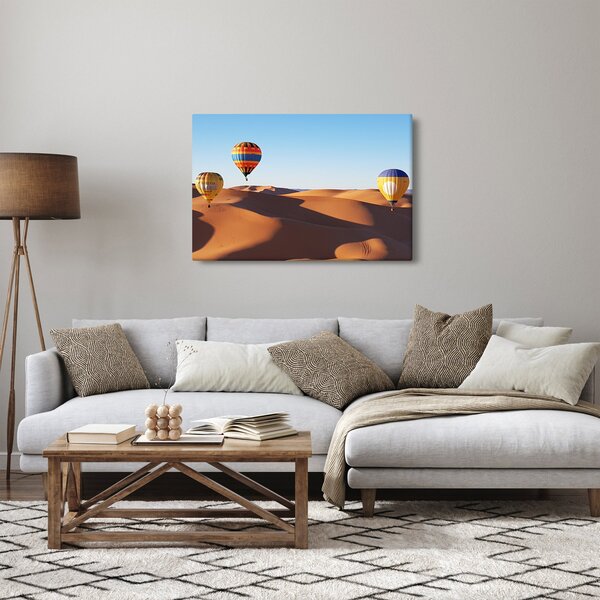 Kép - Repülő léggömbök a pusztában (90x60 cm)
