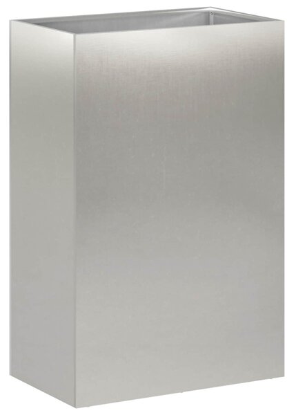 Kerti cserép 2 db Ezüst 40 x 30 x 75 cm Rozsdamentes Acél