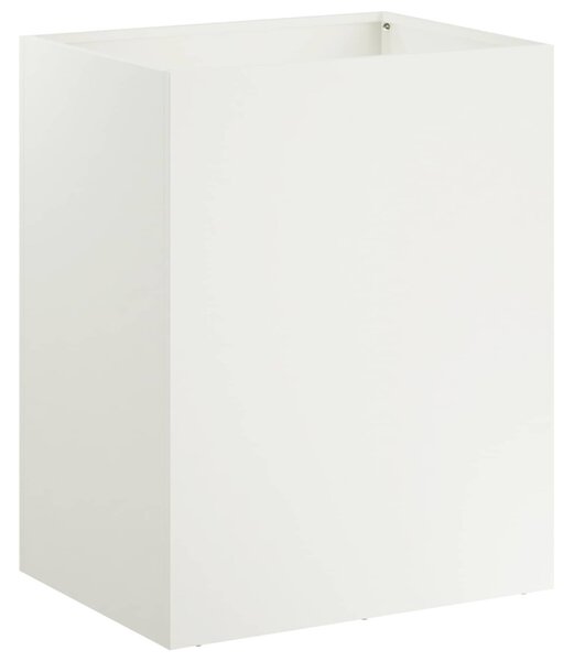 Kerti cserép 2 db Fehér 40 x 30 x 40 cm Hidegen hengerelt acél