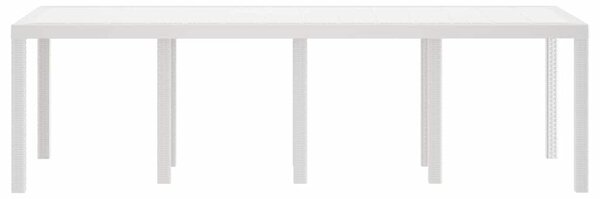 Kerti Asztal Fehér 250 x 100 x 73 cm polirattan