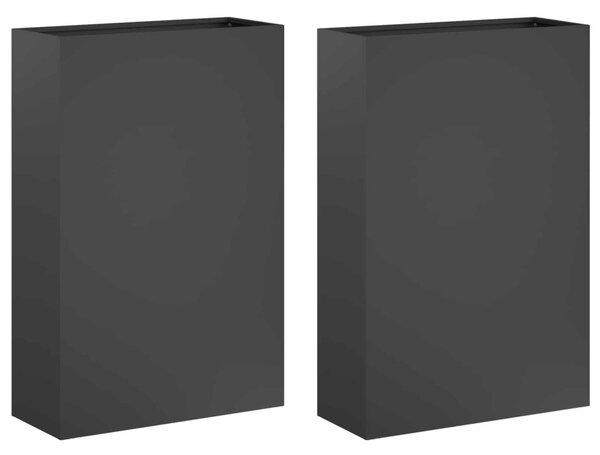 Kerti cserép 2 db Antracitszürke 40 x 20 x 75 cm